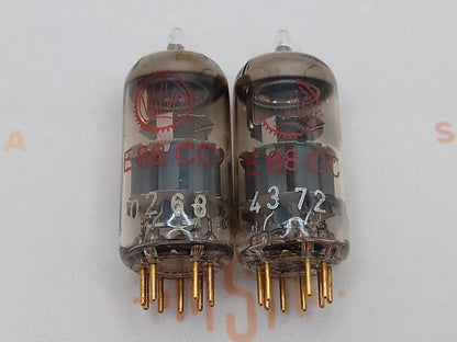 Valvo E88CC Red Label O-Getter Matched Pair - Heerlen 1960 - Near NOS