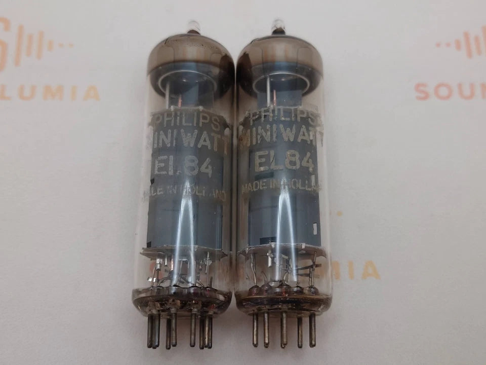 飞利浦 EL84 6BQ5 O型吸气管匹配对 - 1964年产于海尔伦 - 近乎全新库存