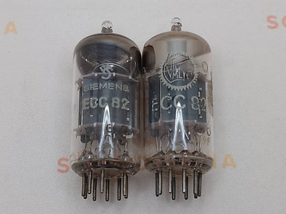 Valvo Hamburg ECC82 Short Plates 30° O-Getter