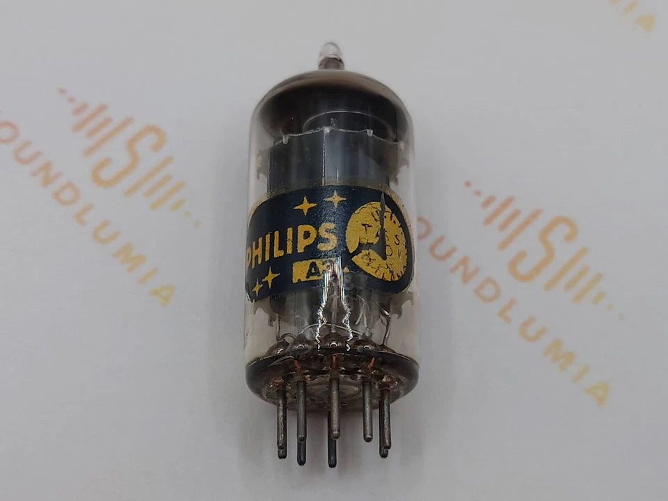 1x Philips ECC82 12AU7 Long Plates O-Getter - Monza 1959 - Near NOS