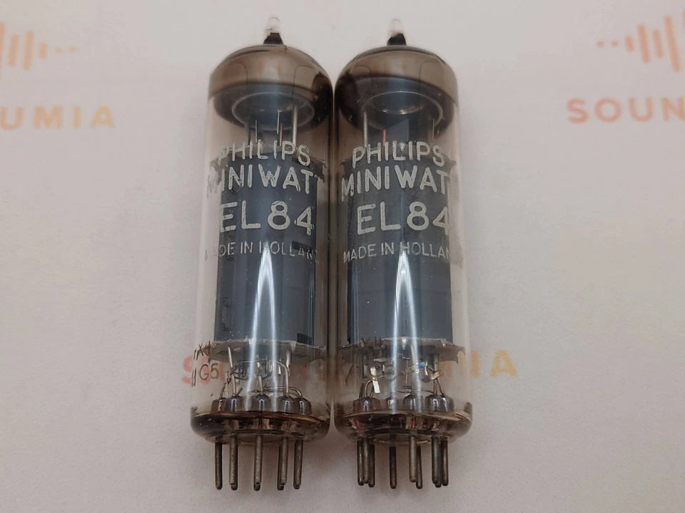 飞利浦 EL84 6BQ5 O型吸气管匹配对 - 1964年产于海尔伦 - 近乎全新库存