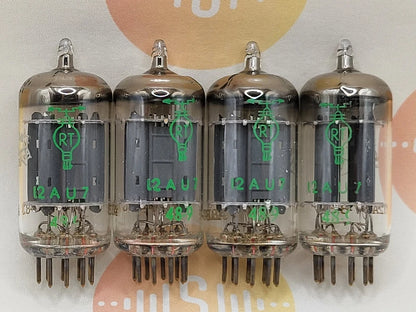 4x La Radiotechnique Philips France ECC82 Long Plates -Surenese FR '59 Same Code - NIB NOS