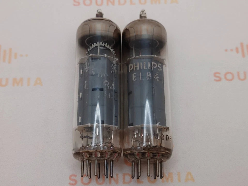 飞利浦 EL84 6BQ5 O型吸气管匹配对 - 1964年产于海尔伦 - 近乎全新库存