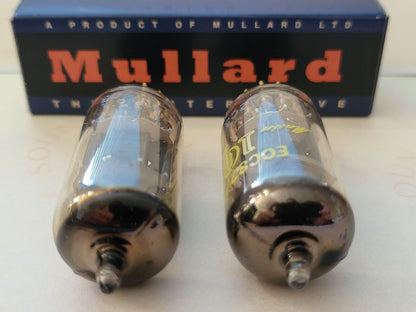 Mullard 12AU7 ECC82 Matched Pair - 10M Series - Blackburn 1962 - Same code - NOS