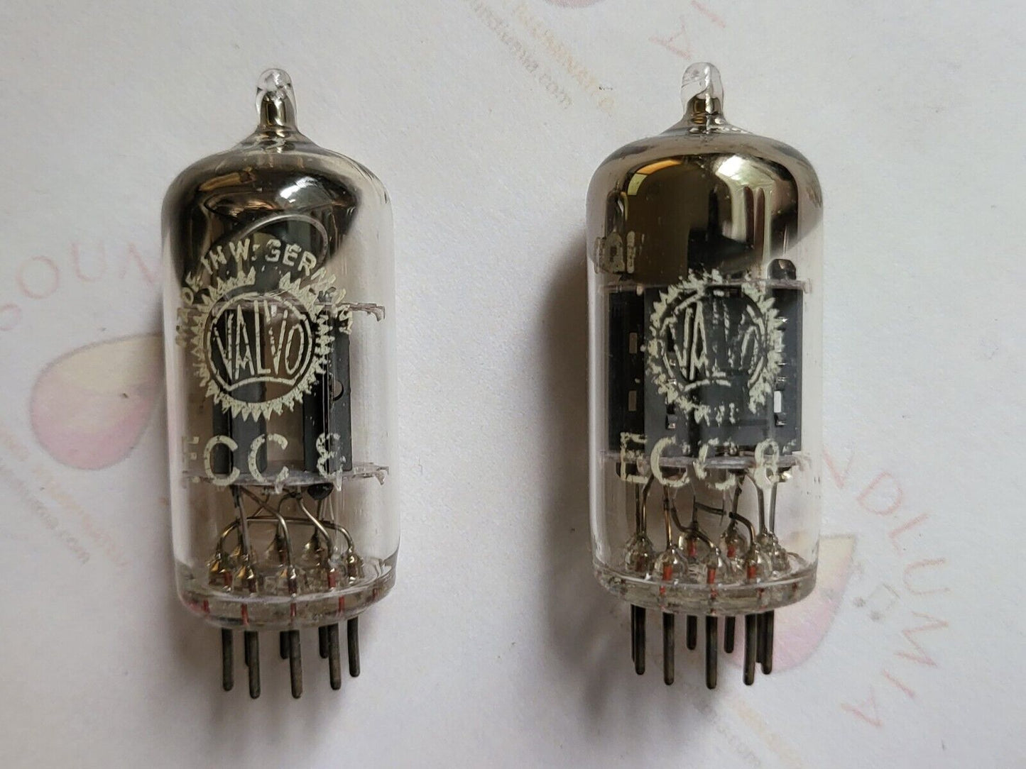 Valvo ECC83 12AX7 Matched Pair w/ 45° Getter Support - I60 Hamburg 1959 - NOS