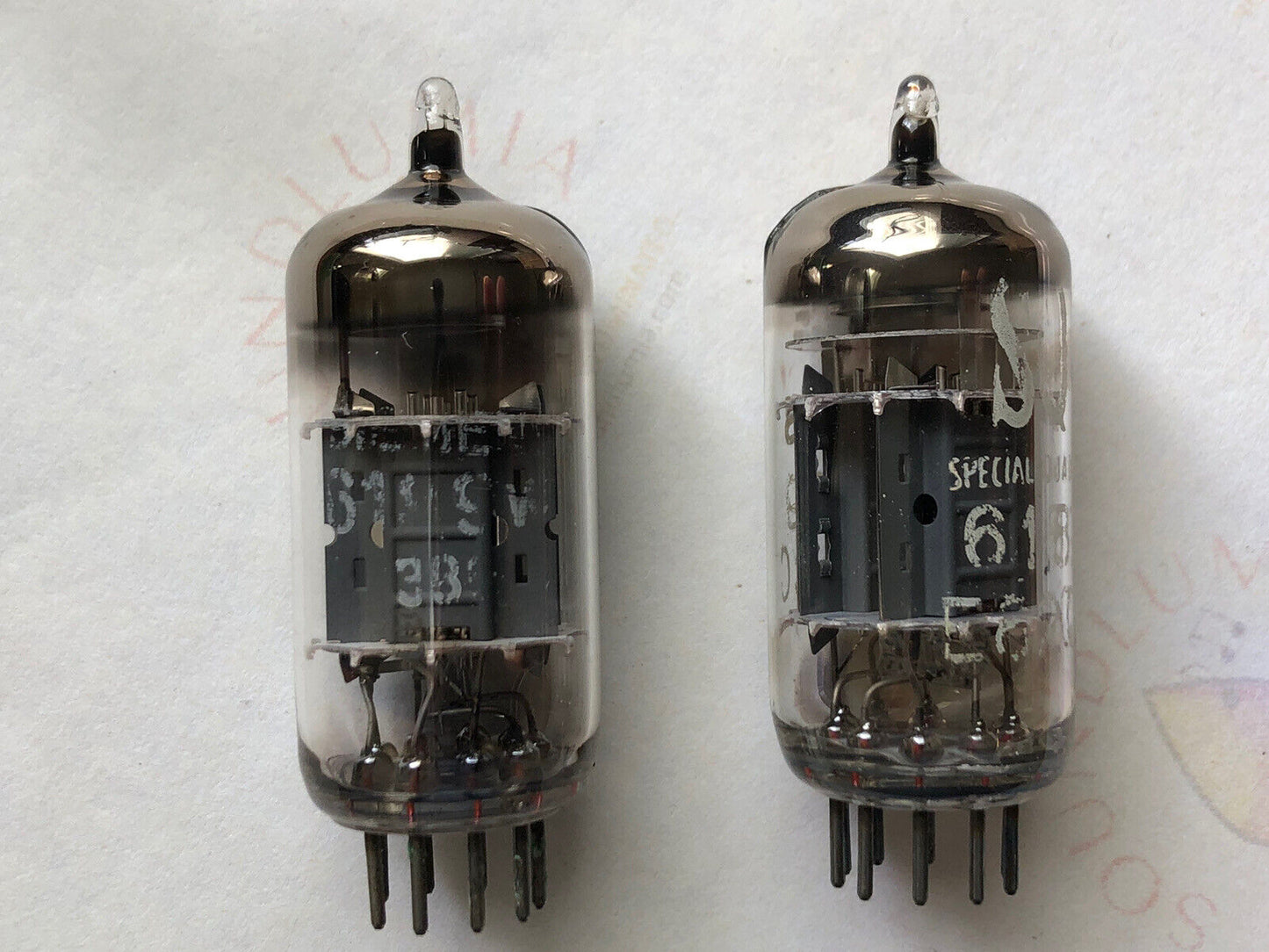 Siemens 6189 12AU7 ECC82 Preamp Tubes Matched Pair  - Munich 1968/69 - Near NOS