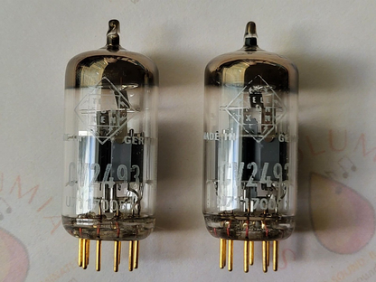 Telefunken CV2493 = E88CC/01 = CCa Matched Pair - Ulm 1967 - Same code - NOS