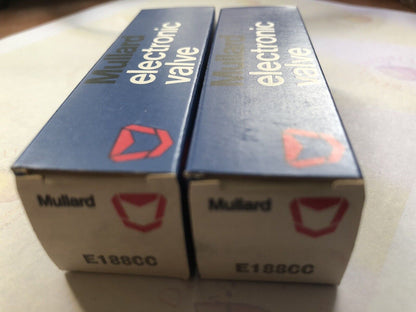 Mullard E188CC 7308 Vorverstärkerröhren, passendes Paar – Holland 1964 – gleicher Code – NOS