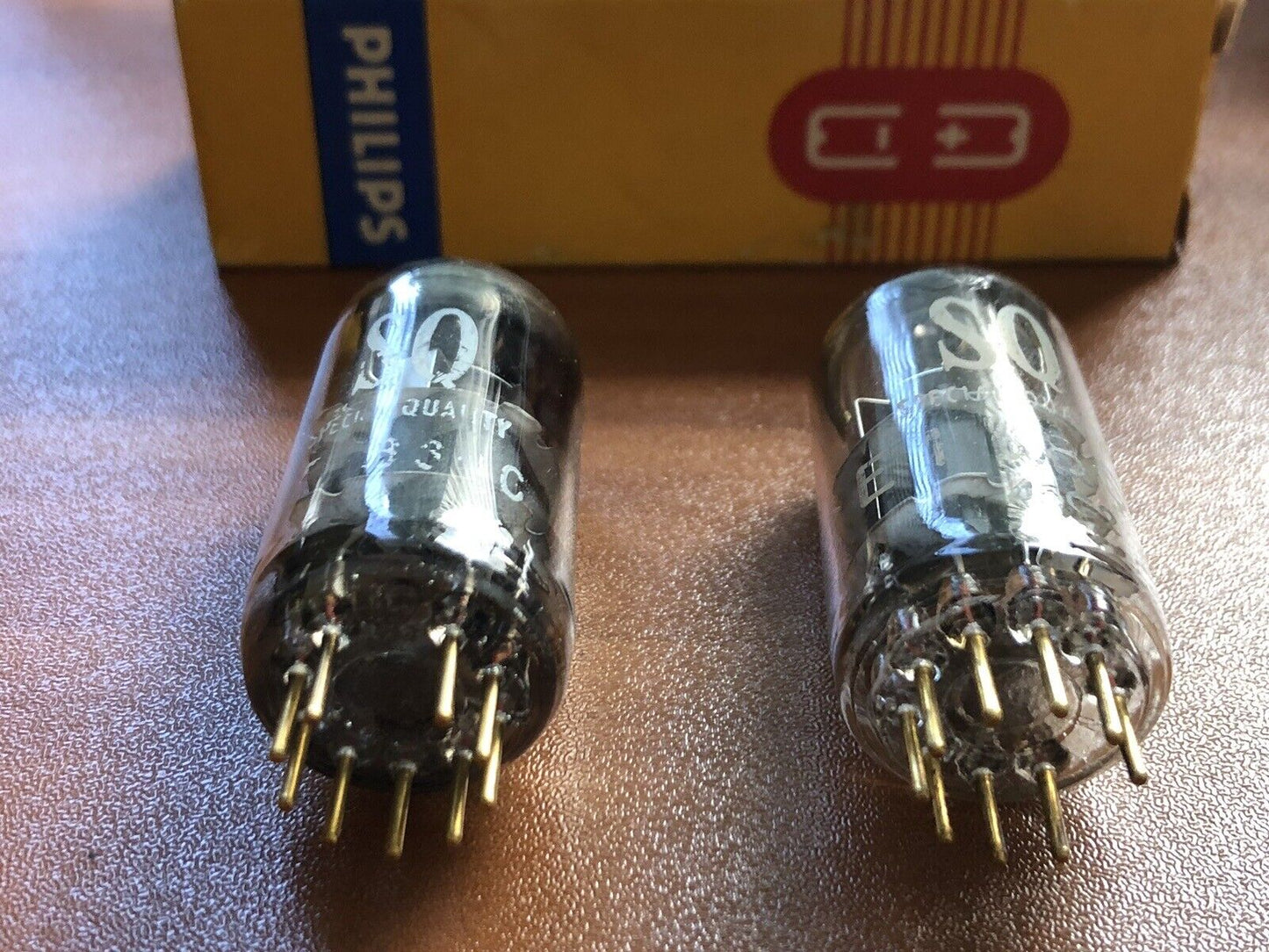 Philips SQ E188CC 7308 Vorverstärkerröhren, passendes Paar - Miniwatt - Holland 1965 - NOS