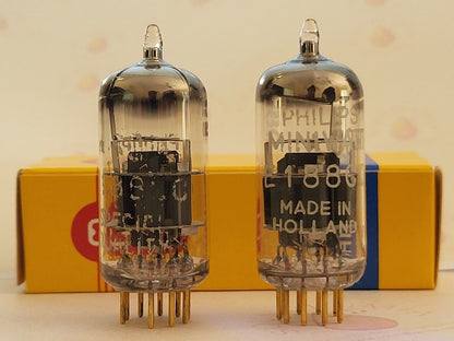 Philips SQ E188CC 7308 D-Getter Matched Pair - Holland 1959/60 VR0/VR1 - NOS