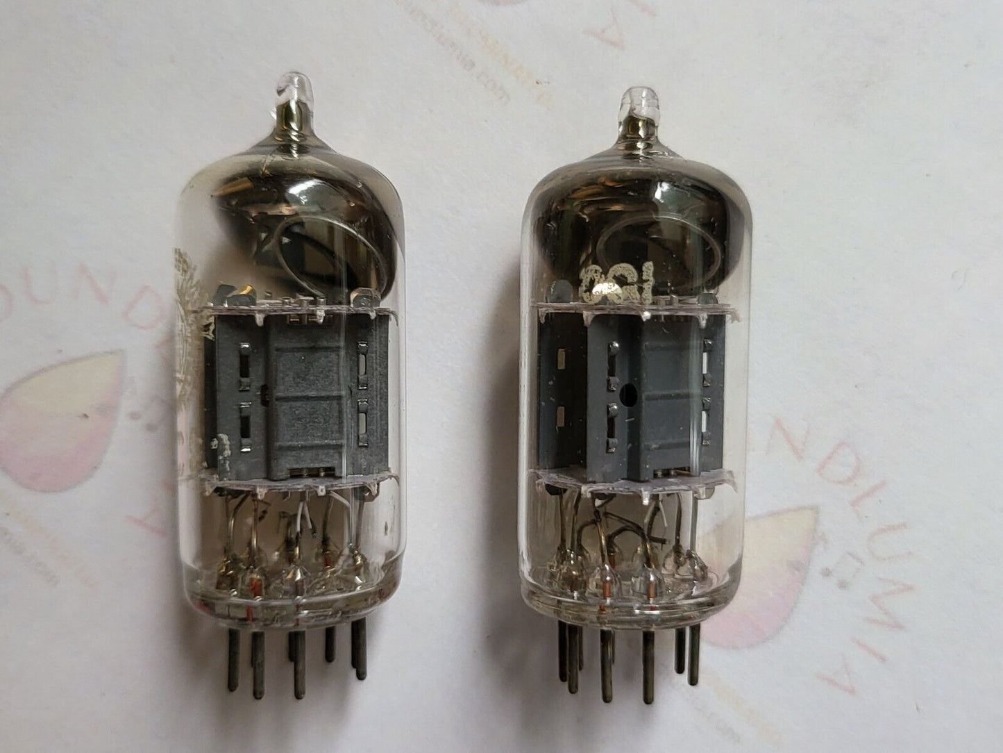 Valvo ECC83 12AX7 Matched Pair w/ 45° Getter Support - I60 Hamburg 1959 - NOS