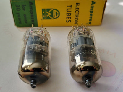 Amperex 6922 USN-CEP Tubes O-getter Matched Pair - 1963 USA White Print - NOS
