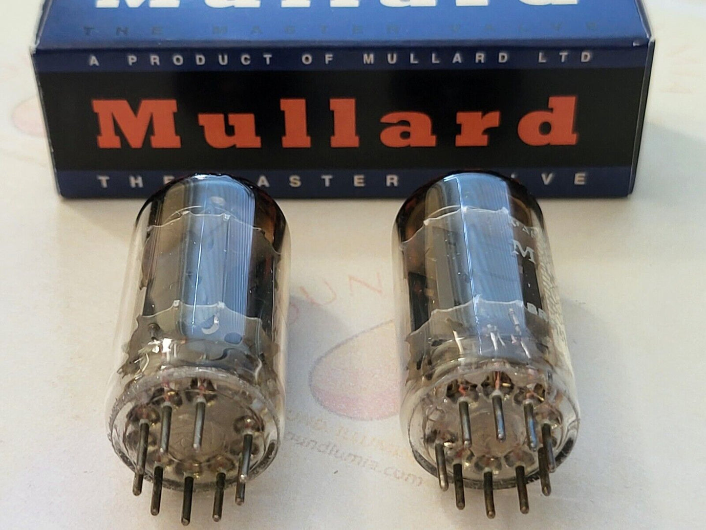 Marconiphone B339 ECC83 Lange Platten passendes Paar - Mullard Blackburn 1950er - NOS