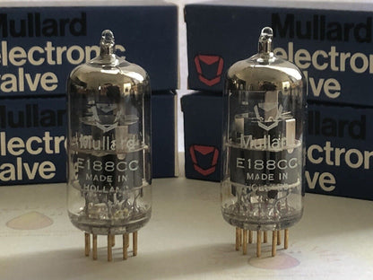 Mullard E188CC 7308 Vorverstärkerröhren, passendes Paar – Holland 1964 – gleicher Code – NOS