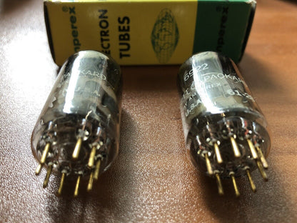 Amperex 6922 Preamp Tubes D-getter - HP Select - 1960 USA - Matching codes - NOS