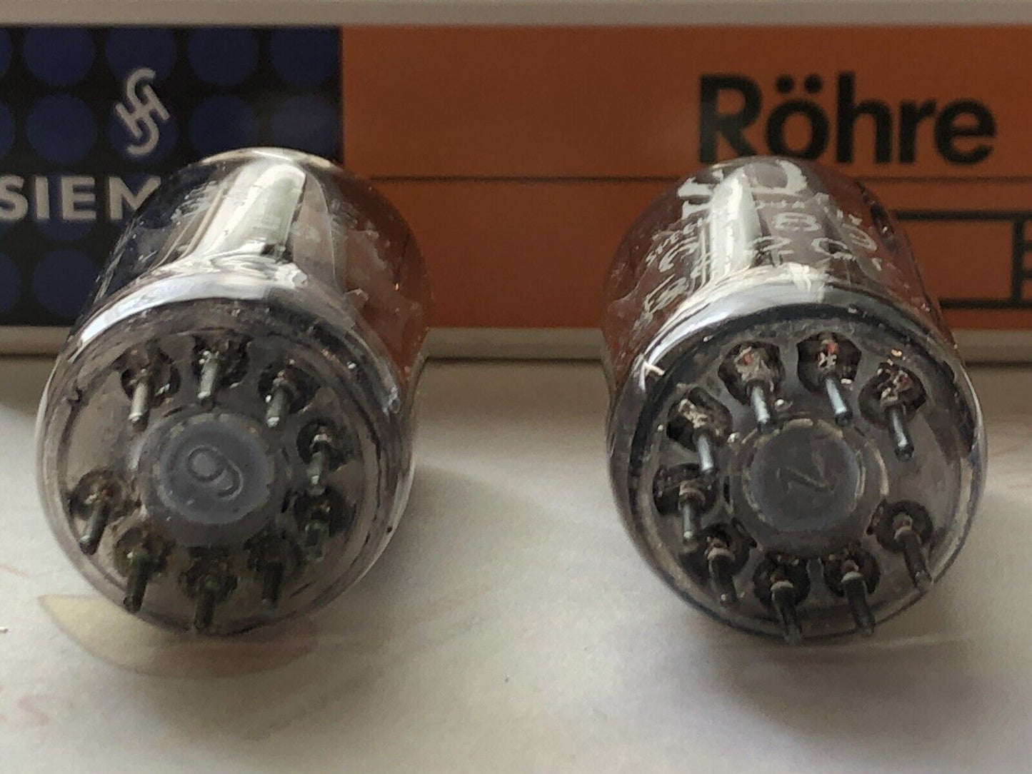Siemens 6189 12AU7 ECC82 Preamp Tubes Matched Pair  - Munich 1968/69 - Near NOS