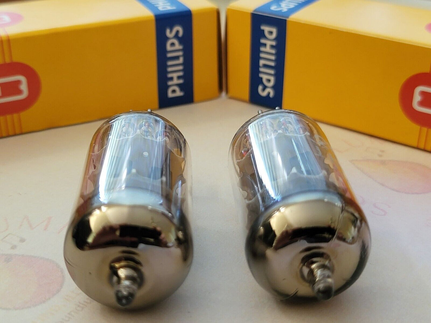Philips Miniwatt 12AX7 ECC83 Matched Pair Original Boxes - Holland 1964 I65 -NOS