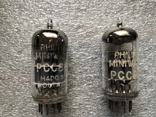 Philips PCC88 7DJ8 6DJ8 D-Getter Vorverstärkerröhren, passendes Paar, Holland 1958/59 - NOS 