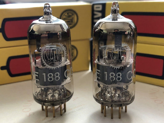 Valvo E188CC 7308 Preamp Tubes - Matched Pair - Holland 1961 - Same code - NOS