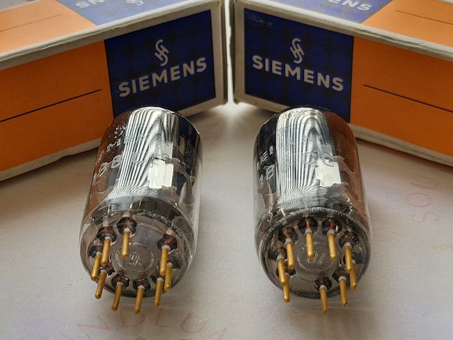 Siemens E188CC 7308 A-Frame Matched Pair in Originalverpackung - München G6 1K - NOS 