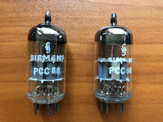 Siemens PCC88 7DJ8 Tubes Matched Pair - 6DJ8 sub - Munich 1963 - Same code - NOS