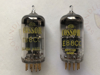 Mullard E88CC Tubes Matched Pair - British Made "7L1" Type Mitcham 1960/61 - NOS