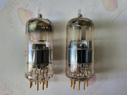Philips E88CC D-getter Matched Pair Valvo Telefunken Labels - Holland 1958 - NOS