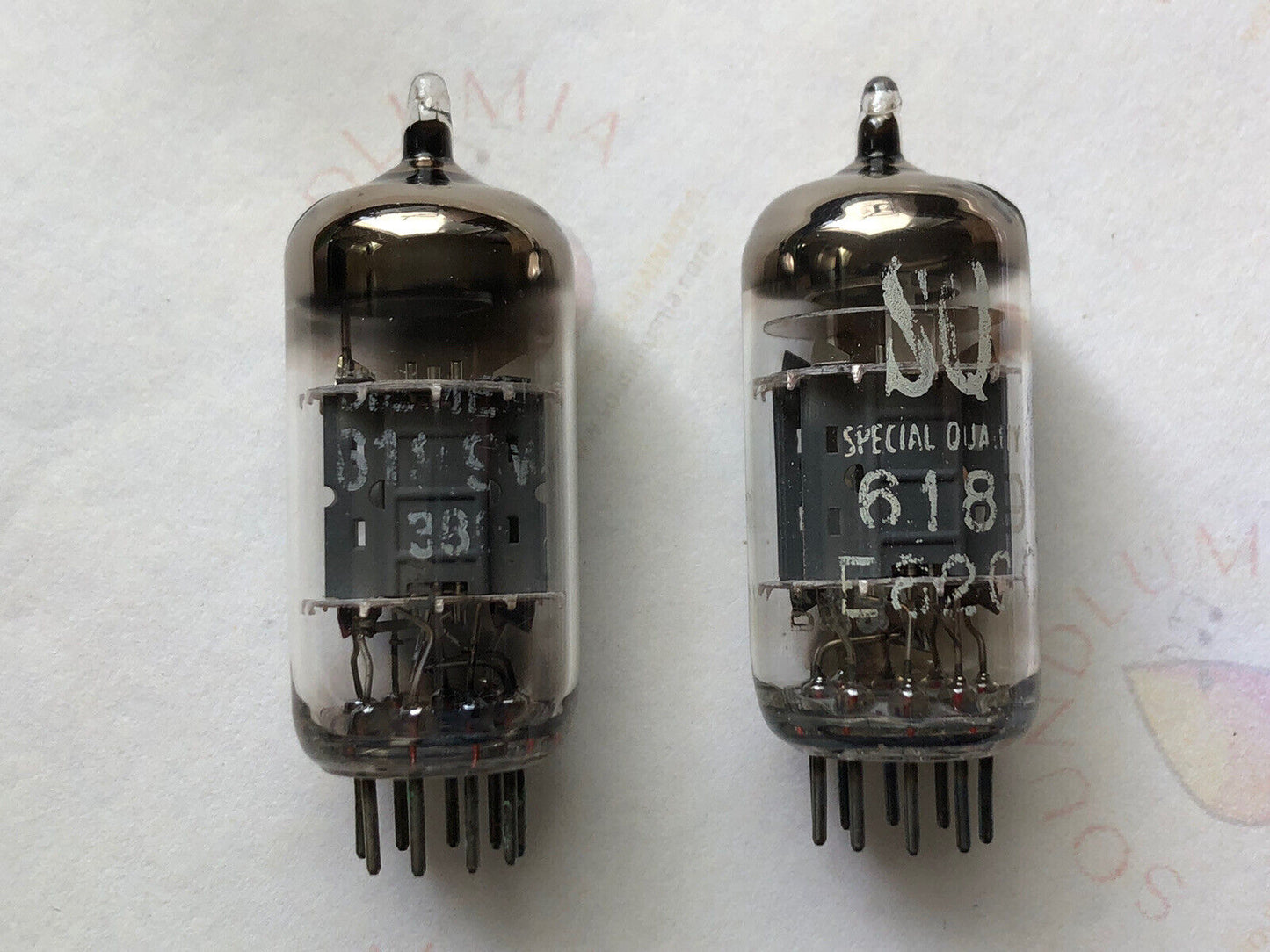 Siemens 6189 12AU7 ECC82 Preamp Tubes Matched Pair  - Munich 1968/69 - Near NOS