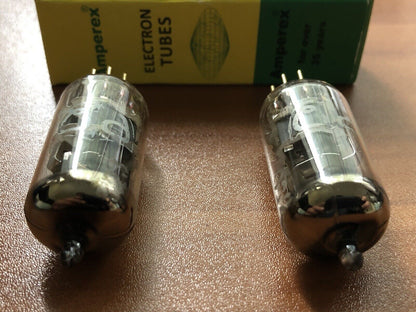 Amperex PQ 6922 E88CC Preamp Tubes Matched Pair - O-getter- USA 1963 7L4  -  NOS
