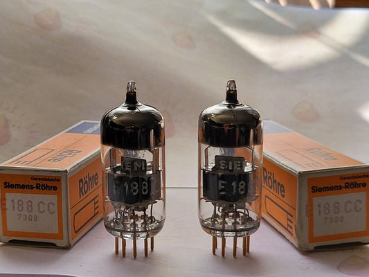 Siemens E188CC 7308 A-Frame Matched Pair in Originalverpackung - München G6 1K - NOS 