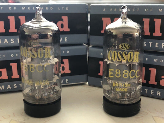 Mullard E88CC Tubes Matched Pair - British Made "7L1" Type Mitcham 1960/61 - NOS
