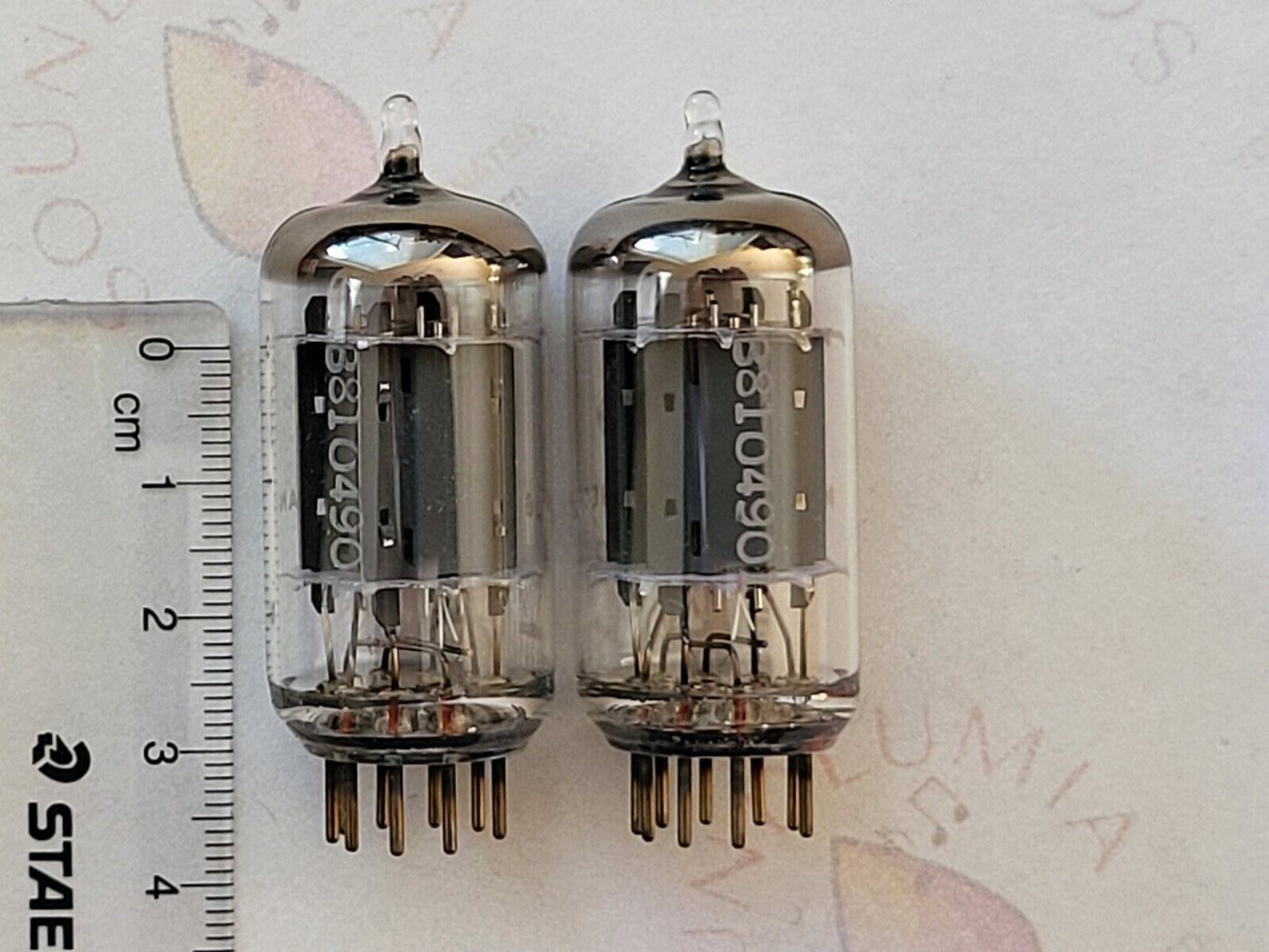 Telefunken ECC83 Long Smooth Plates Matched Pair - Berlin 1964 - Same code - NOS