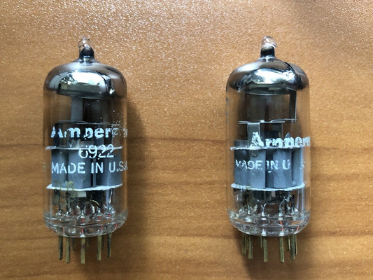 Amperex PQ 6922 E88CC Vorverstärkerröhren, passendes Paar - O-getter - USA 1963 7L4 - NOS 