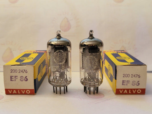 Valvo EF86 O-getter Matched Pair Mesh Plates Originalverpackung - Hamburg 1959 8Y1 - NOS