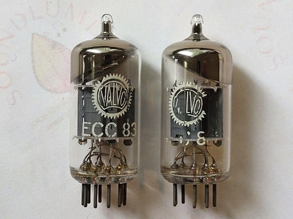 2x Valvo 12AX7 ECC83 w/ 30° Getter in Orig. Boxes - Hamburg 1959 I60 - Same code