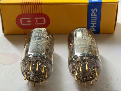 Philips Miniwatt SQ E88CC 6922 Vorverstärkerröhren, passendes Paar – Holland 1961/62 – NOS