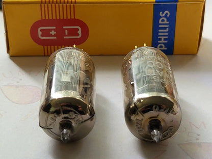 Philips Miniwatt SQ E88CC 6922 Vorverstärkerröhren, passendes Paar – Holland 1961/62 – NOS