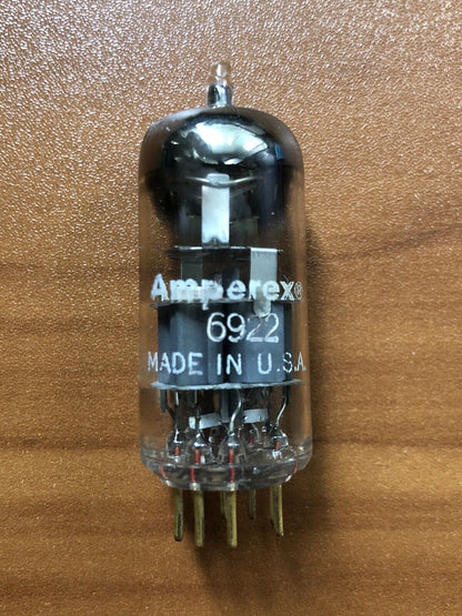 Amperex PQ 6922 E88CC D-Getter-Vorverstärkerröhre – 1960 USA – Starkes NOS 