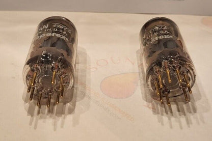 Amperex 6922 E88CC JAN Military Tubes Matched Pair - USA 1966 - Same code - NOS