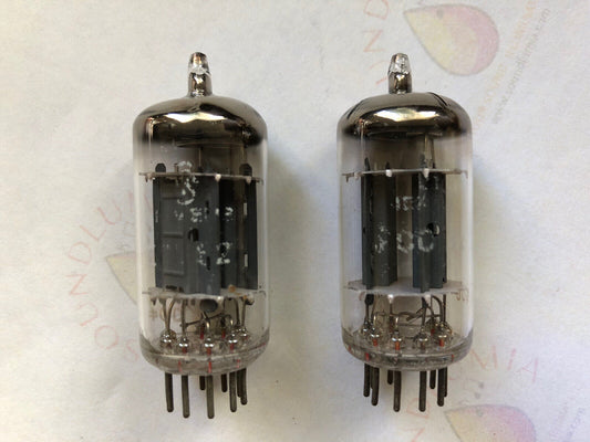 Siemens ECC82 12AU7 Preamp Tubes Matched Pair - Gray Plates - Munich 1960 - NOS