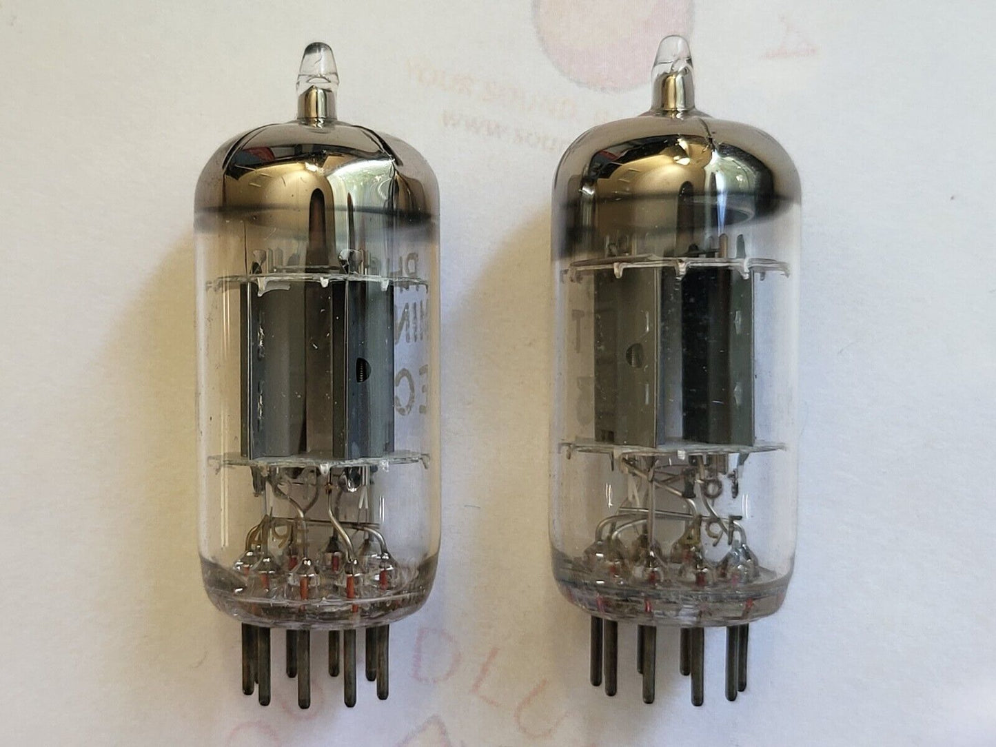 Philips Miniwatt 12AX7 ECC83 Tubes Matched Pair - Holland 1959 I61 - Near NOS