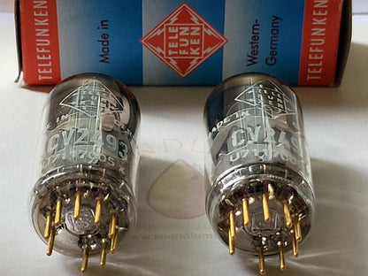 Telefunken CV2493 = E88CC/01 = CCa Matched Pair - Ulm 1967 - Same code - NOS