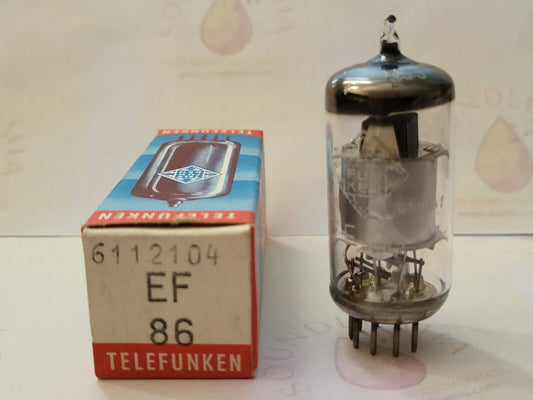 Telefunken EF86 6267 O-getter in Original Box - Diamond Bottom - Ulm 1960 - NOS