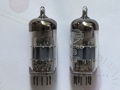 Mullard ECC88 6DJ8 BVA Matched Pair - Blackburn 1961 GA1 - Gleicher Code - 125 % NOS