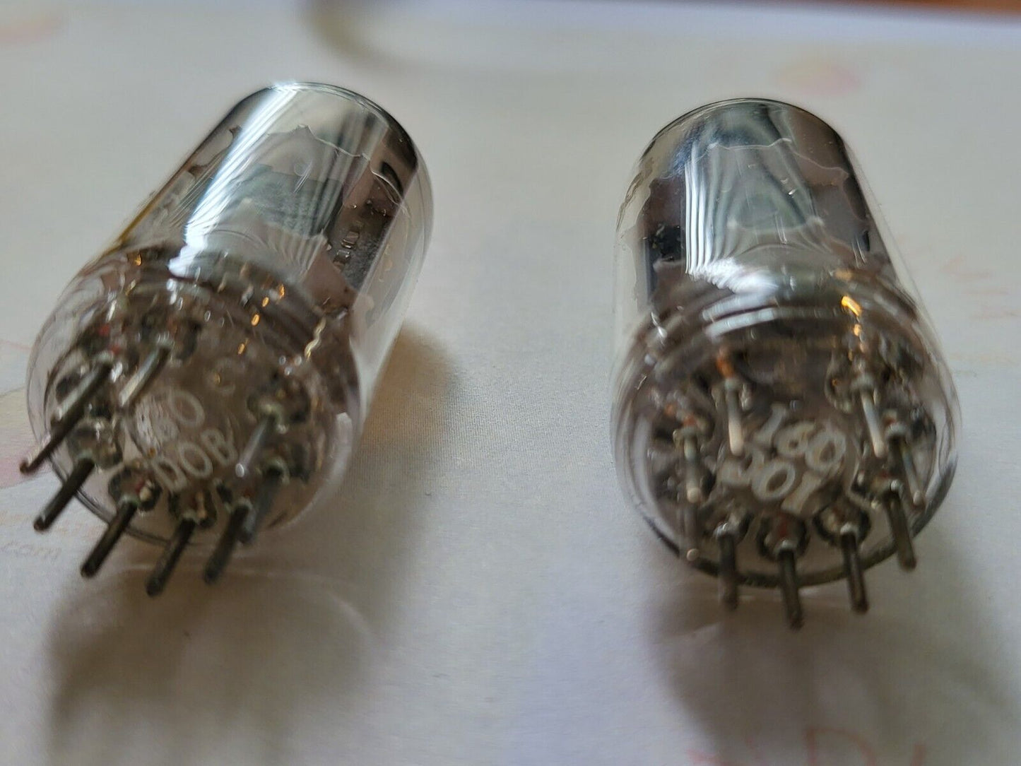 Valvo ECC83 12AX7 Matched Pair w/ 45° Getter Support - I60 Hamburg 1959 - NOS