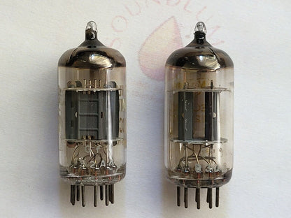 Mullard 12AU7 ECC82 Matched Pair - Philips/Yellow Print - Blackburn 1962/63 Gf1