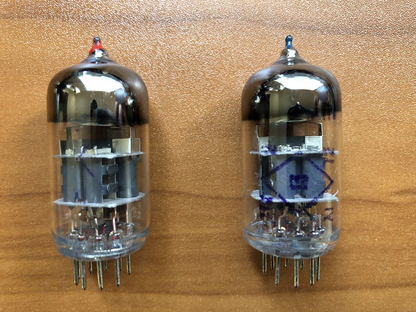 OTK Reflektor 6N23P E88CC Tubes Matched Pair - 1972 - SWGP - Colored Tips - NOS