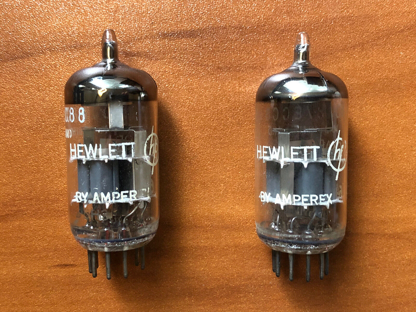 HP Select Amperex 6DJ8 ECC88 Vorverstärkerröhren, passendes Paar – Holland 1965 – NOS 