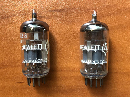 HP Select Amperex 6DJ8 ECC88 Vorverstärkerröhren, passendes Paar – Holland 1965 – NOS 