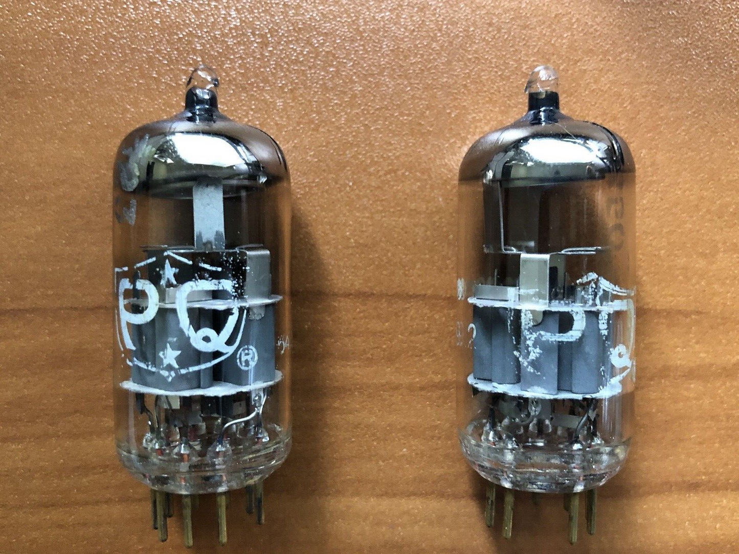 Amperex PQ 6922 E88CC Preamp Tubes Matched Pair - O-getter- USA 1963 7L4  -  NOS